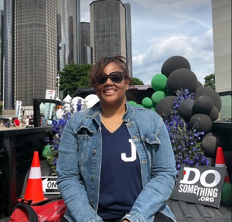 Asia Denson in downtown Detroit